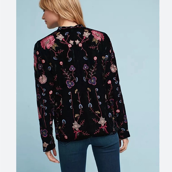 Brand New Anthropologie Embellished Velvet Jacket - Picture 2 of 10